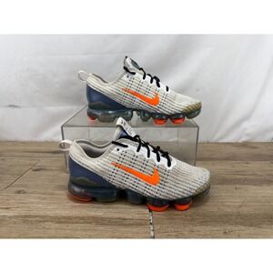 Nike Air VaporMax Flyknit 3 Platinum Bright Mango Blue BQ5238-105 Womens 7.5